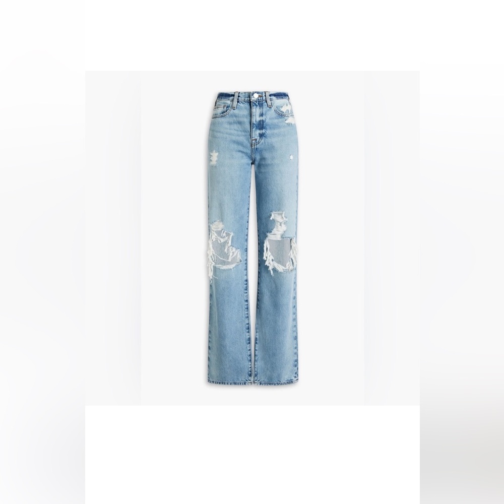 Frame Denim Light Blue Distressed Flare Jeans size 27